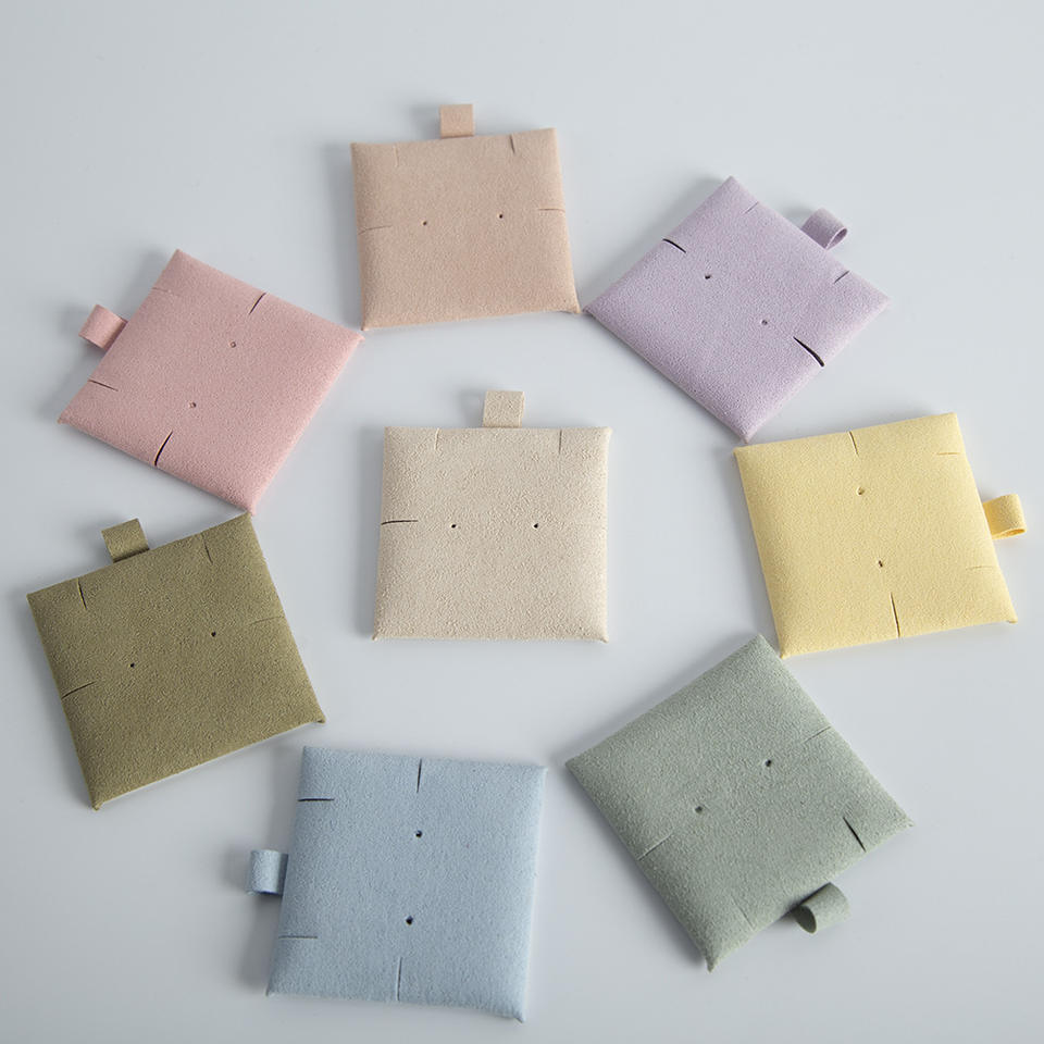 SSeesy Minimalist Double-sided Microfiber Pouches Square Card Necklaces Earrings Jewelry Inner Trays-copy-6ab0dab3092ea